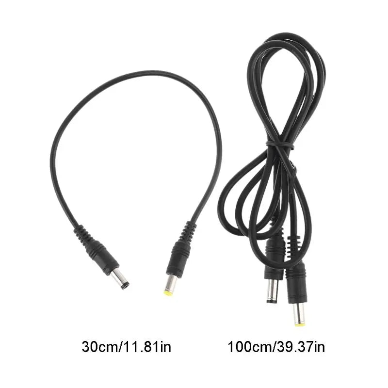 Universal DC Power Plug 5.5 x 2.1mm Male To 5.5 x 2.5mm Male Adapter Extension Power Supply Cable For LED CCTV Camera Laptop