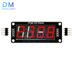 TM1637 LED Display Module for Arduino 4 Digit 7 Segment 0.56 inch Time Clock Indicator Tube Module Red Blue Green Yellow White
