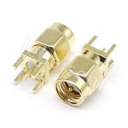 SMA Female Jack Male Plug Adapter Solder Edge PCB Straight Right angle Mount RF Copper Connector Plug Socket