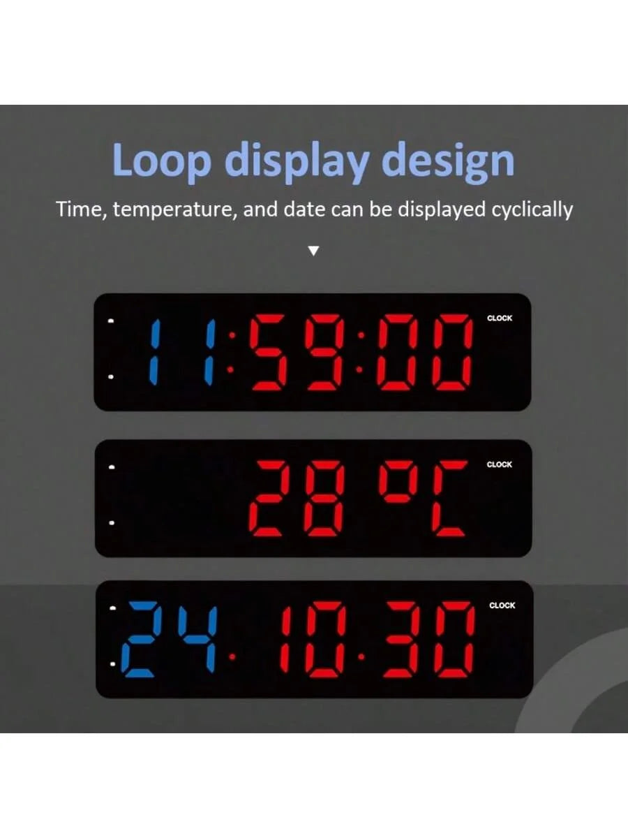 LED Multifunction Timer Countdown Stopwatch Alarm Clock for Home Gym Kitchen Living Room HIIT Tabata EMOM FGB Workout