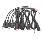 USB Type C Power Supply Cable 2/4 Pin Male Female Socket Type-C Plug Connector Adapter For Data Charging Cables Wires Repair DIY