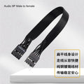 Angitu Front Panel MB USB 9Pin Male to Female HD Audio Male to Female Extension Cable Black White Color