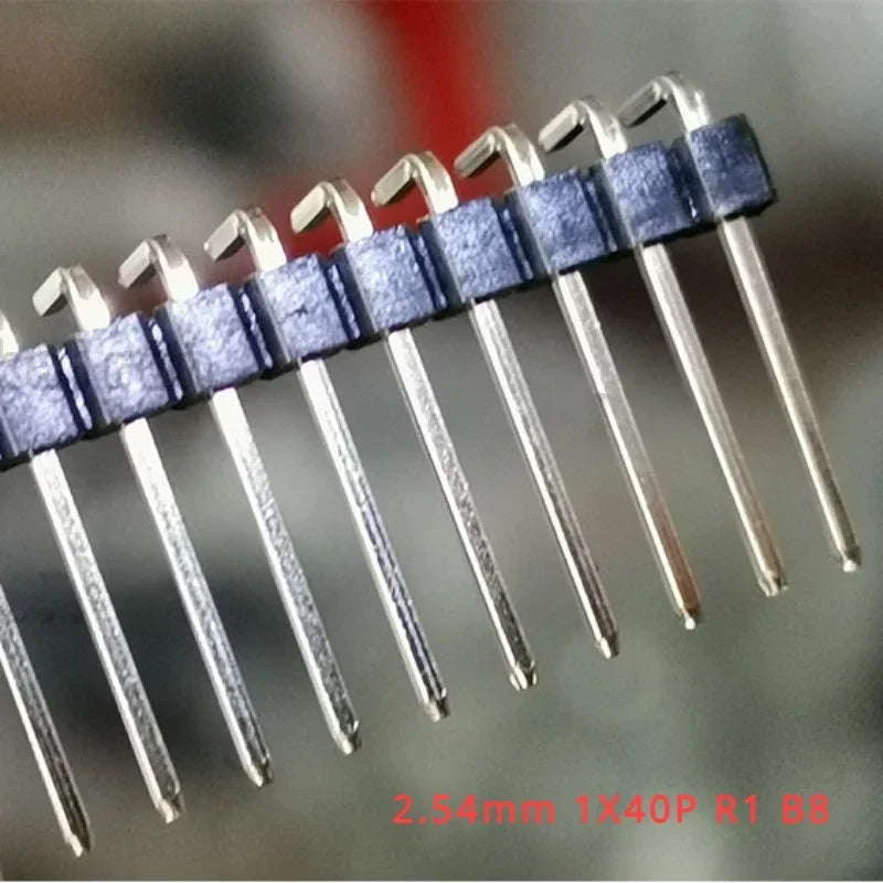 10pcs 2.54mm 1x40P Right Angle Extend Extra Long B6-12mm 90d R1 R2 Gold plated Single Row Cuttable PCB Male RA Pin Header Jumper