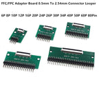 1PC FFC/FPC Adapter Board 0.5mm To 2.54mm Connector Looper 6/8/10/12/20/24/26/30/34/40/50/60/80-pin Flexible Cable Adapter Board