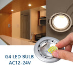 AC12V 24V LED G4 Round Spotlight Bulb 2W 3W 5730 15/24leds No Flicker Range Hood Lights Replace 20W Halogen Lamp