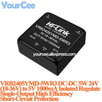 5W 6W 10W DC-DC Isolated Converter Power Supply Module 24V 12V to 15V/5V/12V 24v to 5V/12V VRB1224YMD VRB2424YMD VRA2424YMD
