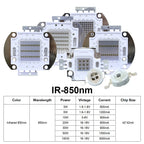 Infrared High Power LED Chips IR 850nm 940nm 730nm 3W 5W10W20W50W 100W Emitter COB integrated Light Lamp Matrix for Night Vision