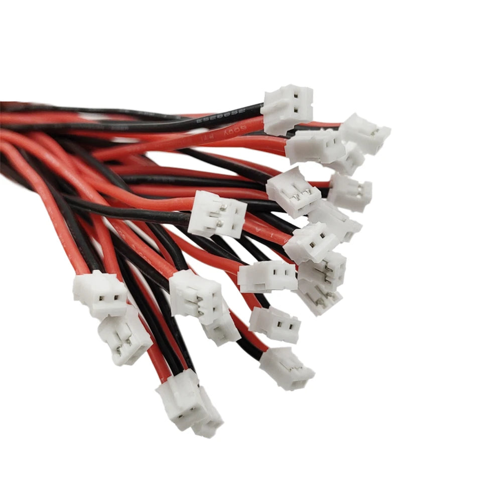 5/10/20 Sets JST PH 2.0mm 2-Pin Connector Kit, 22AWG 10cm Silicone Wire with Micro Female Plug & Straight Male Wafer Pin