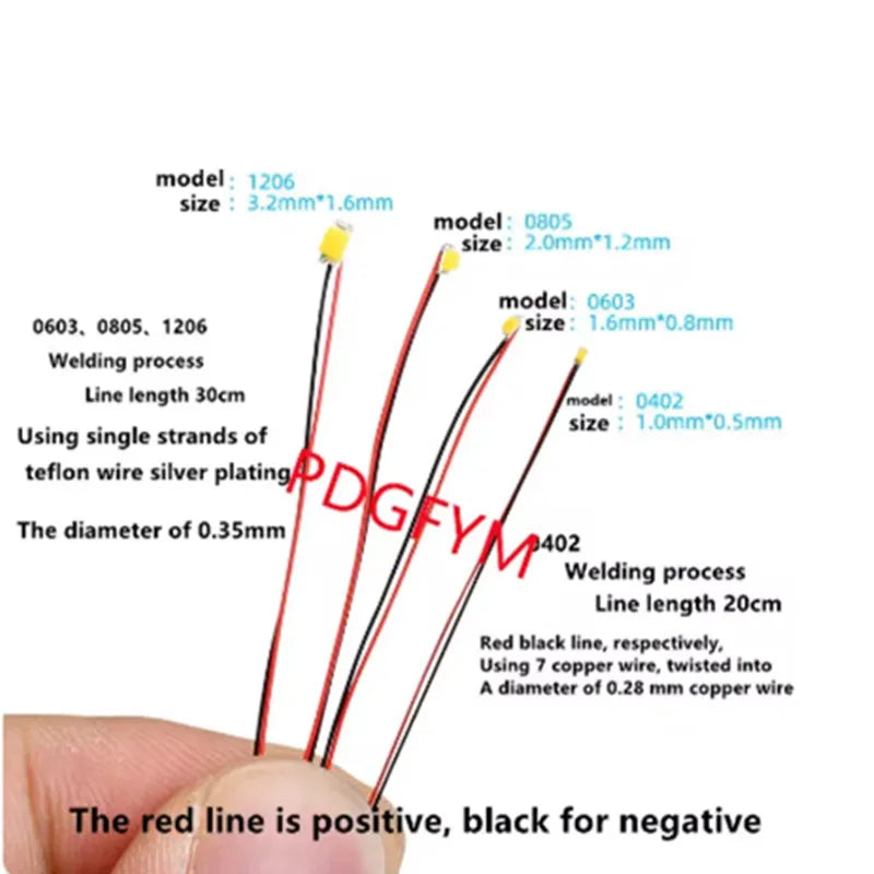 0805 1206 0603 Micro SMD 3V Led Light Wired 30CM DIY Materials Lamp For Model Making HO Railway Scene Layout Accessory 10Pcs