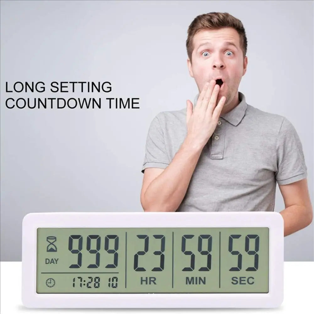 999 Days Digital Countdown Timer Reusable Digital Display Countdown Clock Time Management Electronic Count Down Clock Home Use