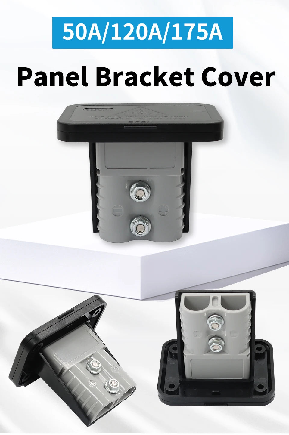 OMCH 1/2/5PCS 50A/120A/175A For Double Pole Plug Connector with Mount Bracket Panel Cover For Boat Truck Cable Connectors Plug