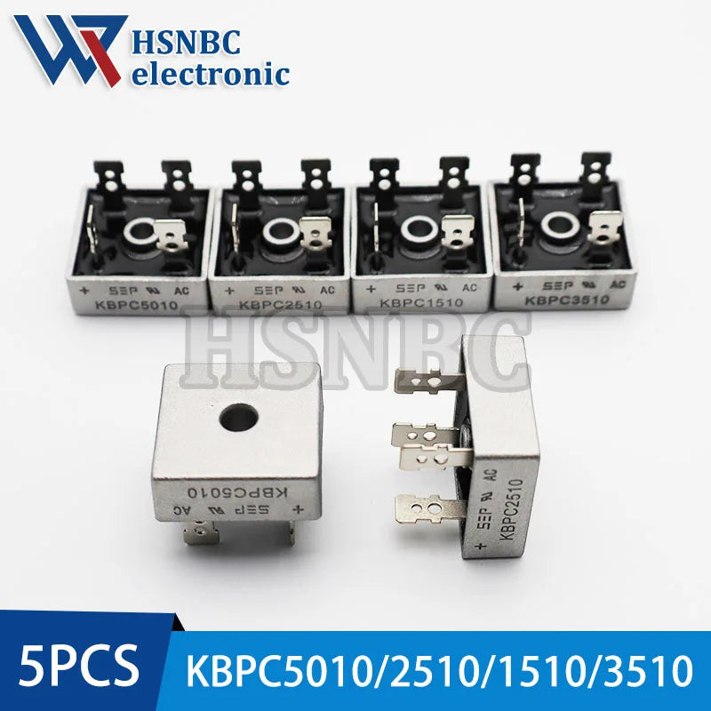 5PCS KBPC1510 KBPC2510 KBPC3510 KBPC5010 Diode Bridge Rectifier KBPC 15A 25A 35A 50A 1000V Rectifiers 100% New Original