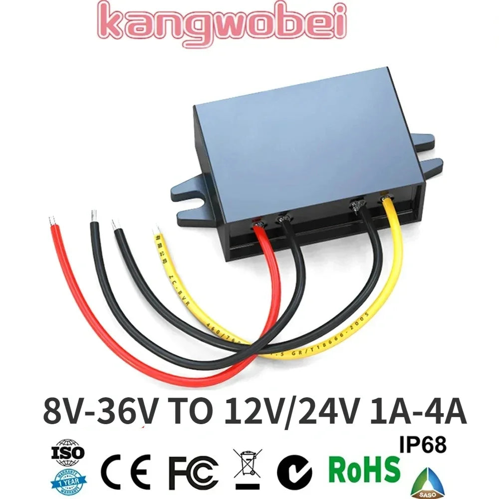 8-36V to 12V 24V Voltage Stabilizer Step-down/up Car Boat Power Supply Buck Boost DC DC Converter Voltage Regulator ﻿12v 3a 30V