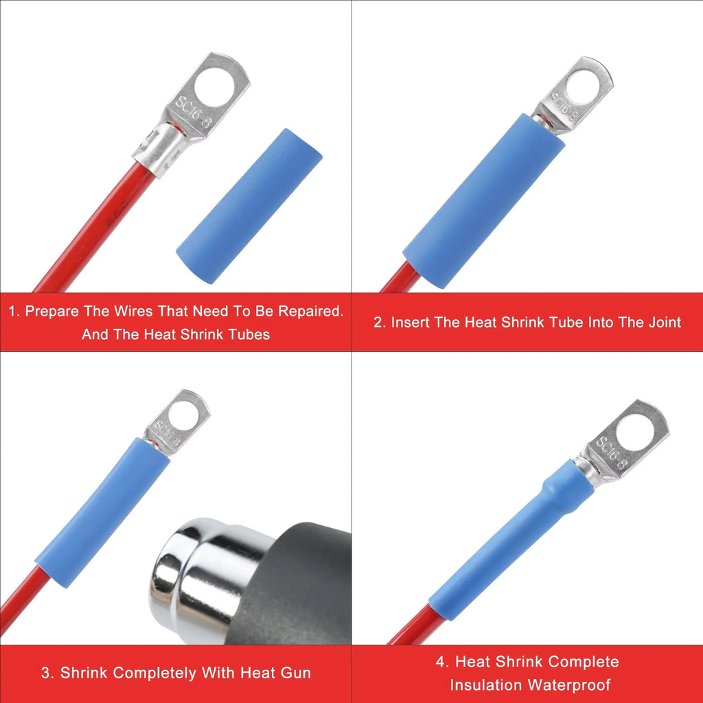 10 Meter 4:1 Heat Shrink Tube With Glue Thermoretractile  Shrinkable Tubing Dual Wall 4 6 8 12 16 18 20mm