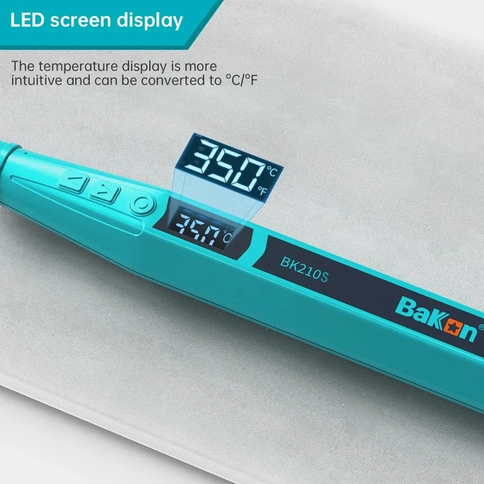 Bakon BK210S Electric Iron Solder USB Charging Portable Adjustable Temperature Auto Sleep Repair Tools Usb Паяльник C210s
