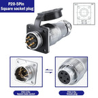 PLS20 Aviation Connector 2/3/4/5/6/7/8/9/10/12Pin Air Carrier Male Female Plug Connector WS20 TP20
