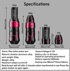 Yilong Flux Max Professional Wireless Tattoo Machine Permanent Makeup Machines LED Digital Screen Stroke 3.5mm Tattoo Pen