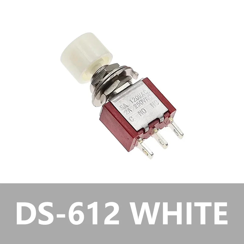 5/20/100PCS 6MM 3Pin C-NO-NC DS-612 Mini Momentary Automatic Return Push Button Switch ON-(ON) 2A250VAC/5A120VAC Toggle Switch
