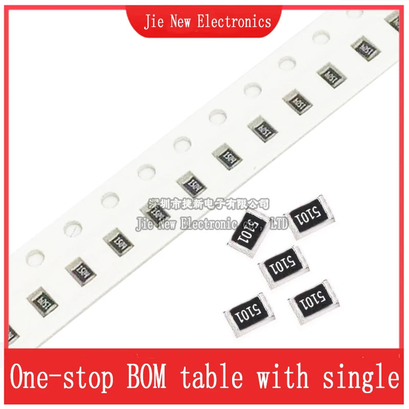 5000PCS/Lot 1206 Chip resistor 5% 0R-10M 0.1R  0.5R 0.75R 1R 10R 4.7R 1K 5.1K  10K 22K 100K 220K 470K 1M 2.2M 4.7M 9.1M 0.25W