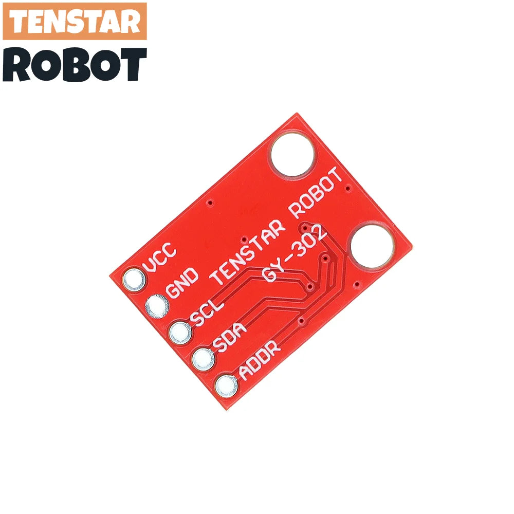 TENSTAR 2pcs GY-302 BH1750 Red Board Light Intensity Illumination Module Sensor BH1750FVI 3V-5V