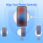Wireless Charger Pad Induction Fast Wireless Charging Station For iPhone 17 16 15 14 13 12 Pro Max Samsung Xiaomi Oppo Huawei