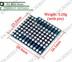 ESP8266 D1 Mini Pro V3.0 Wifi Development Board Nodeu WS2812 RGB DHT11 DHT22 AM2302 Relay DS18B20 BMP180 Motor For Wemos Diy Kit