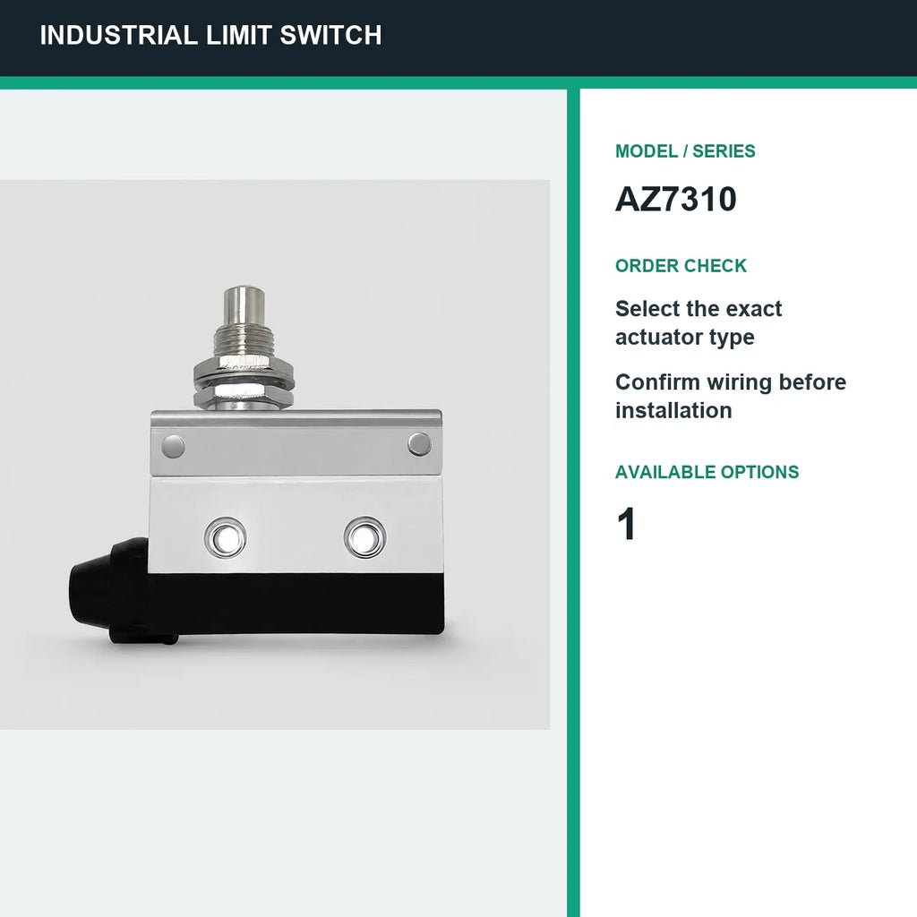 TEZUO AZ7310 IP44 Limit Switch Micro Travel Switch for Industrial Automation