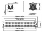 1Pcs Male Female Board to Board Connector BTB 0.8mm Pitch Double Row Patch 40P/60P/80P/100P/120P/140Pin Highly 3.7mm/4.6mm