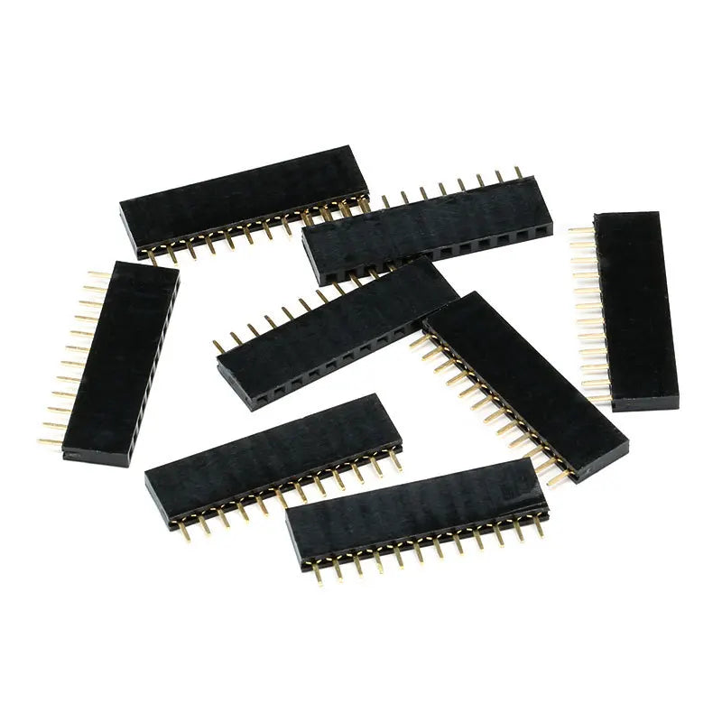 5-100Pcs Single Double Row Female 2.54MM Spacing Pin Socket Female Header Connector 2P 3P 4P 5P 6P 7P 8P 10P 11P 12P 14P 20P 40P