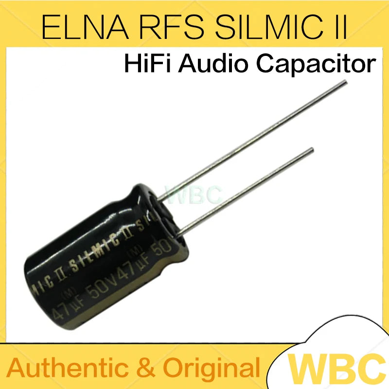 10Pcs/Lot ELNA SILMIC II RFS Series HiFi Audio Capacitor 6.3V 10V 16V 25V 50V 63V 100V 10uF 22uF 47uF 100uF 220uF 470uF 1000uF