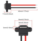 Waterproof USB3.1 Type C Female Panel Mount Socket 2Pin 3A High Current Fast Charging Welding Connector with Rubber O Ring Seal