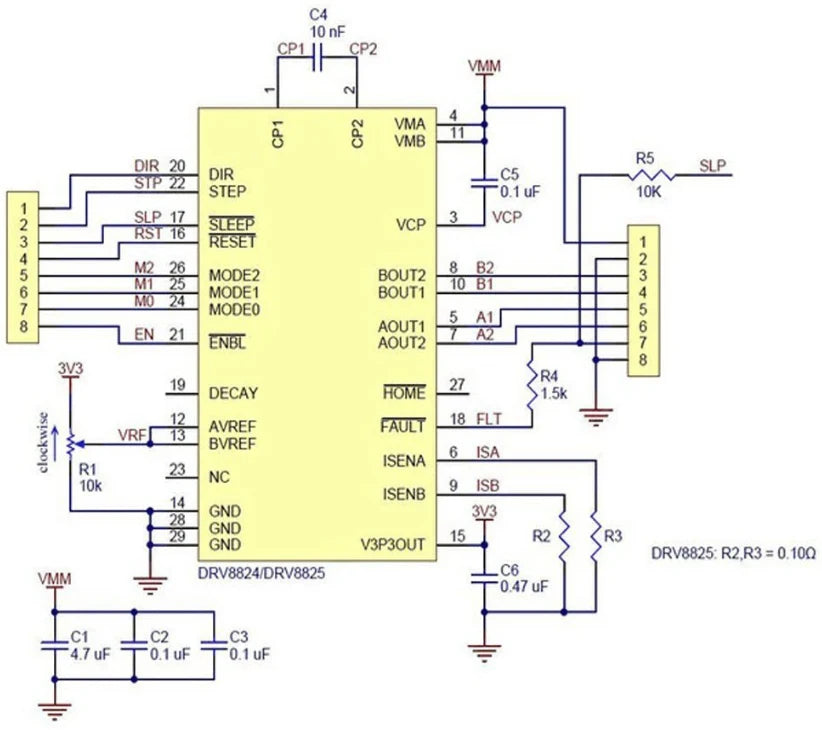 3D Printer Parts A4988 DRV8825 Stepper Motor Driver With Heat sink For SKR V1.3 1.4 GTR V1.0 RAMPS 1.4 1.6 MKS GEN V1.4 board