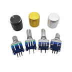 5Pcs/lot 20 Position 360 Degree Rotary Encoder EC11 Push Button 5 Pin Handle Long 15/20MM With A Built In Push Button Switch
