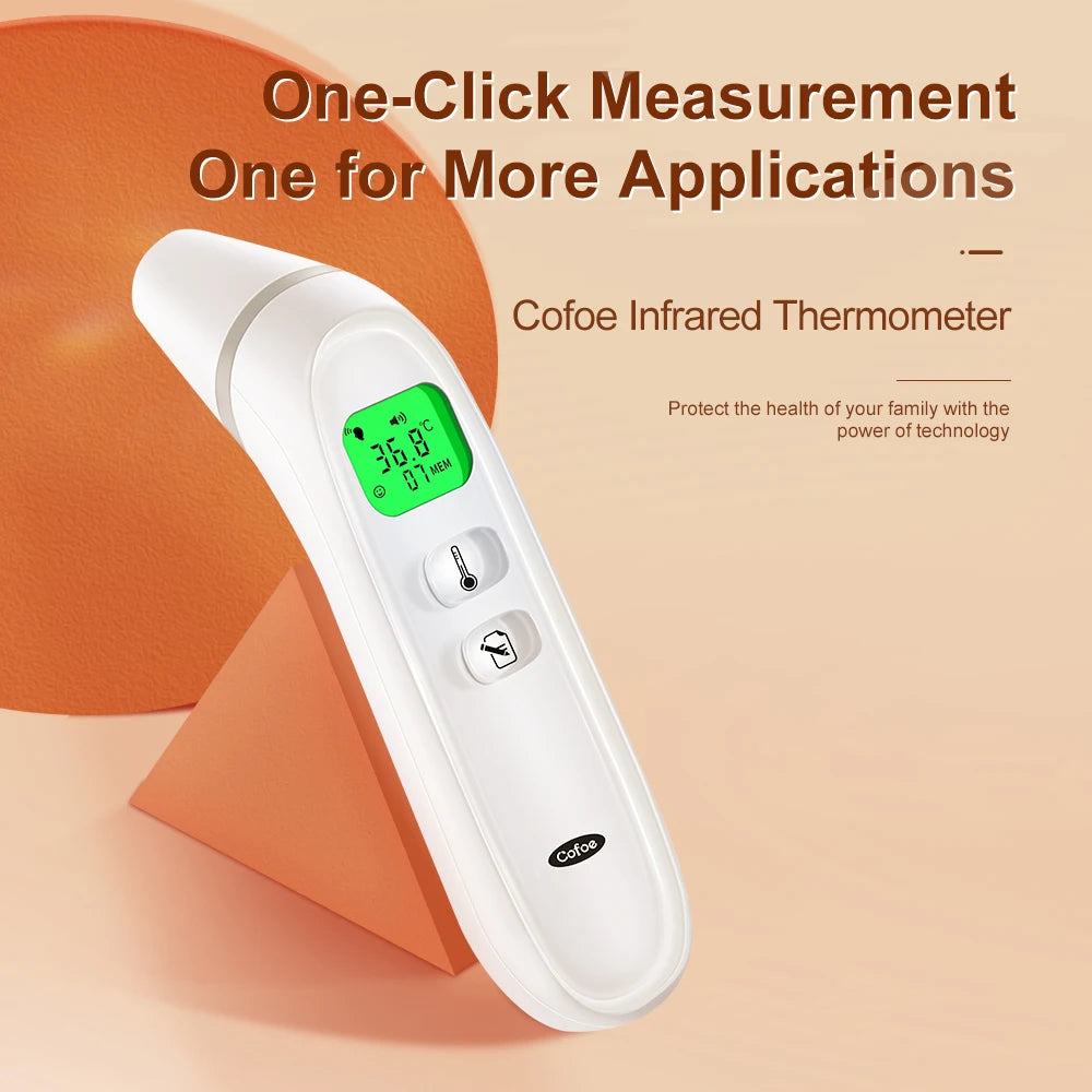 Cofoe Digital Infrared Fever Thermometer Medical Household  Infant Adult Forehead Non-contact Body Temperature Ear Thermometer