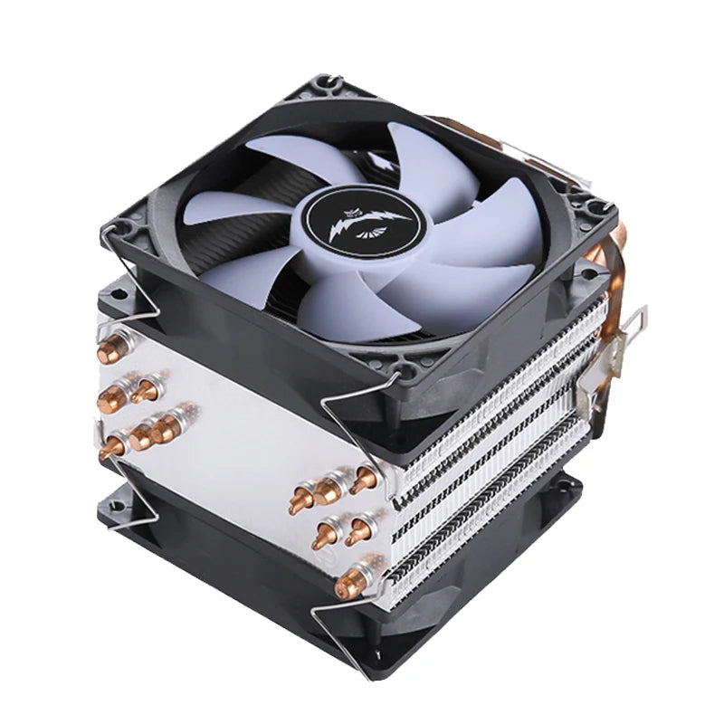 QiuzAim Air-cooled Radiator 2/4/6 Heat Pipe Computer Processor CPU Fan Compatible LGA115x 1200 1700 2011 2066 X79 X99 E5 AM4 AM5