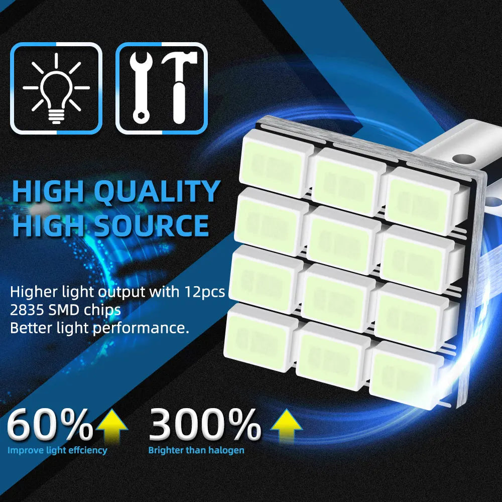 4pcs T10 W5W 194 LED CANBUS Bulb 2835 12smd 12V Car Interior Reading Lamp Clearance Lights License Plate Bulbs Dome Signal