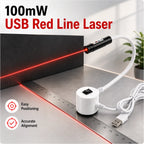 DC5V USB Laser Positioning Light Flexible Gooseneck Magnetic Base Red Line Cross For Sewing Cutting Quilting Machine Accessories