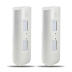 2pc Outside Inside Use Wired Curtain PIR Motion Sensor with Dip Switches Pet Immune 25KG Built-in Buzzer 70dB 24M Detection