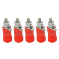 5Pcs 4mm Banana Socket Professional Binding Post Nut Banana Plug Jack Connector Nickel Plated