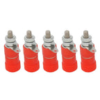 5Pcs 4mm Banana Socket Professional Binding Post Nut Banana Plug Jack Connector Nickel Plated