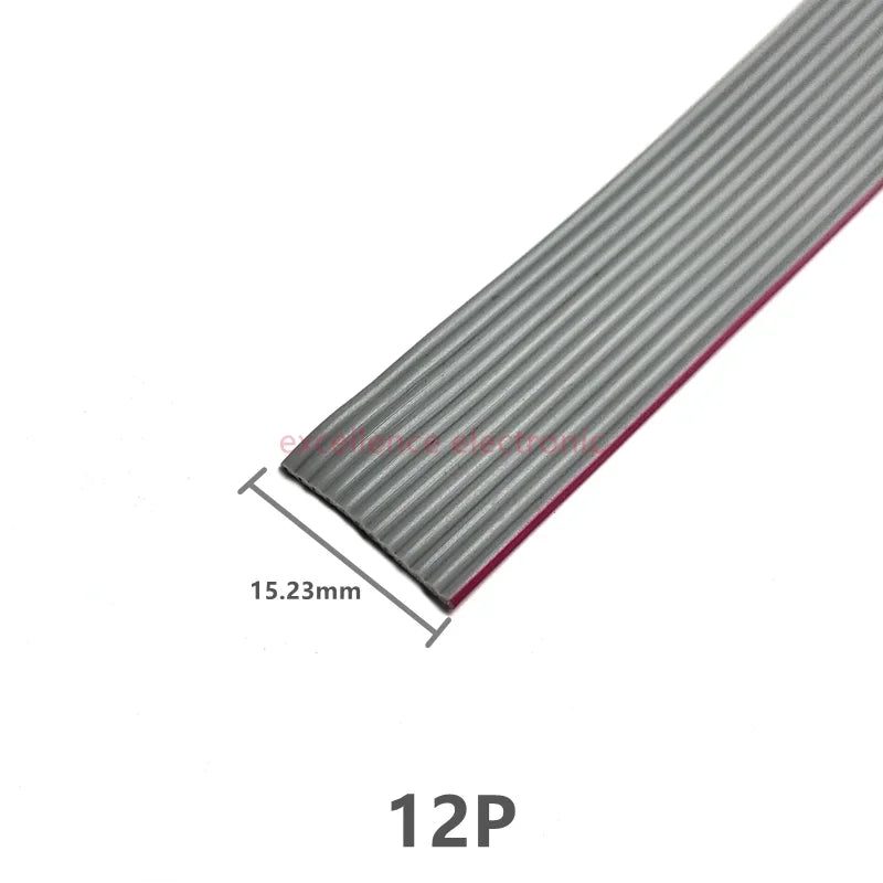 5Meter 6P/8/10/14/16/20/26/30/34/40/50/60 Pin 1.27mm Pitch Gray Flat Ribbon Cable 28 AWG Wire For 2.54mm FC IDC Connector
