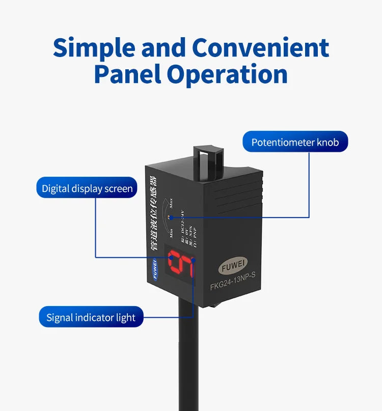FKG24-13NP-S High Precision 13mm Liquid Level Control Digital Display Capacitive Pipe Liquid Level Sensor
