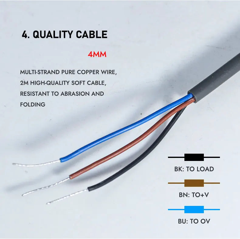 Proximity Switch SN04-N Metal Detection Sensor for Metal Inspection SN04-N2 SN04-P SN04-P2 SN04-D1 D2 Y1 Y2 NPN PNP NC NO