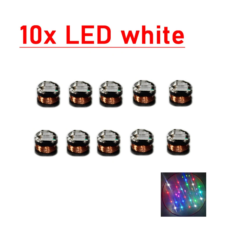 70mm USB Wireless Power Supply Transmitter Coil Charging Module + 10pcs Wireless Led Receiver Lamp Lighting Light Toy Mode