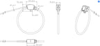 With 4 rings Three Phase Industrial Rogowski Coil Flexible Current Transformer 0.5% Accuracy Current Sensors