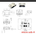 20pcs Micro USB 5 Pin SMT Socket Connector Type B Female Placement DIP SMD USB Charging Adapter Connectors Plug