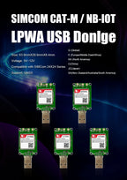 SIM7000E USB Dongle SIMCOM Cat-M/NB-IoT/GSM Module LPWA+NBIOT+CATM Development Board breakout kit  Europe/Middle East/Africa