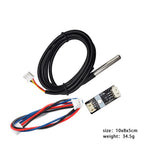 DS18B20 Temperature Sensor Module 304 Stainless Steel Waterproof Probe Waterproof Oil-proof Anti-interference GVS PH2.0 Interfac