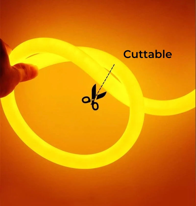 Round Flexible LED Neon Rope Lamp Silicone Tube 180/270/360° Tape Lamp Diffuser For WS2811 WS2815 Outdoor Decor Neon Strip Light