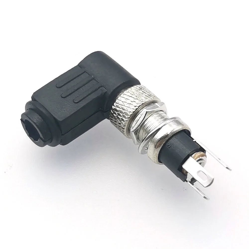1pc 5.5 X 2.1 2.5MM Screw Locking DC Power Connector Female Plug & Metal Panel Mount Socket Locable Secure Standard Plug Socket